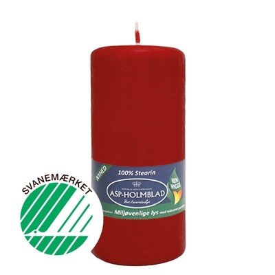 Low Emission Pillar Candle 5.8 x 13 cm Deep Red - 100% Stearin