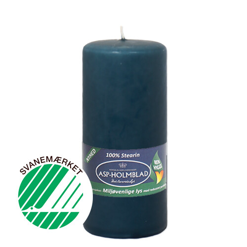 Low Emission Pillar Candle 5.8 x 13 cm Ocean Blue - 100% Stearin