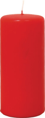 Low Emission Pillar Candle 5.8 x 13 cm Red - 100% Stearin
