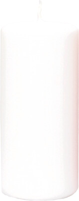 Low Emission Pillar Candle 6.8x15 cm 100% Stearin White