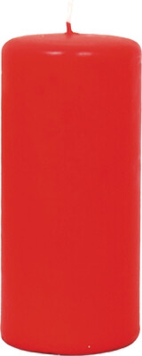 Low Emission Pillar Candle 6.8 x 15 cm 100% Stearin Red