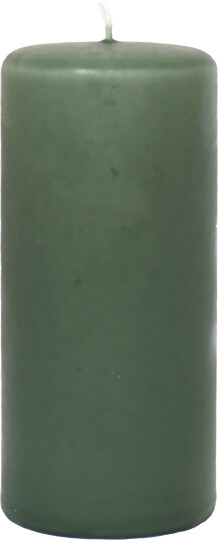 Low Emission Pillar Candle 6.8 x 15 cm 100% Stearin Moss Green