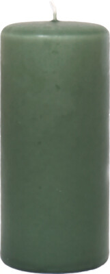 Low Emission Pillar Candle 6.8 x 15 cm 100% Stearin Moss Green