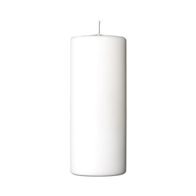 Pillar candle 7,8 x 15 cm - paraffin White