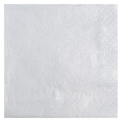 Dinner napkins 3-Layer 40 x 40 cm 20 pcs. Silver