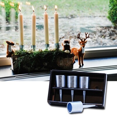 "VIKING" Spear candle holder aluminum 4 pcs. - fits candles with diameter 2.3 cm