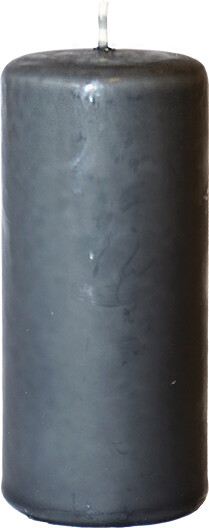 Low Emission Pillar Candle 5.8 x 13 cm Grey - 100% Stearin