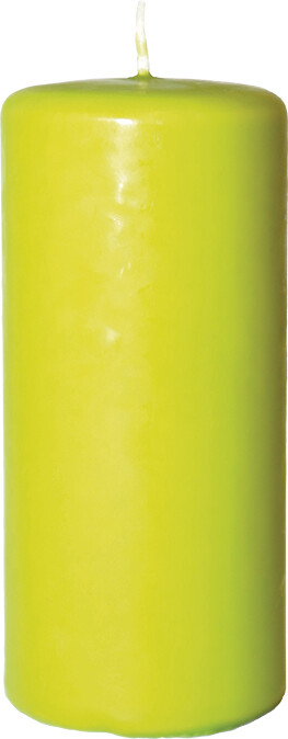 Low Emission Pillar Candle 6.8 x 15 cm 100% Stearin Kiwi