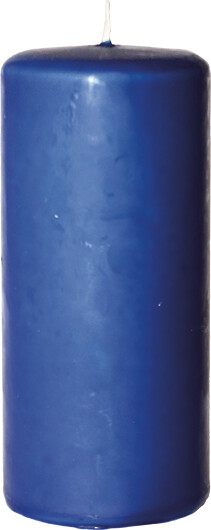 Low Emission Pillar Candle 5.8 x 13 cm Dark Blue - 100% Stearin
