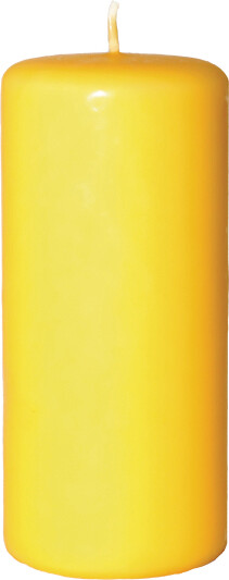 Low Emission Pillar Candle 5.8 x 13 cm Yellow - 100% Stearin