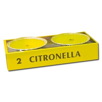 Citronella garden flare in aluminum tray 2-pk.