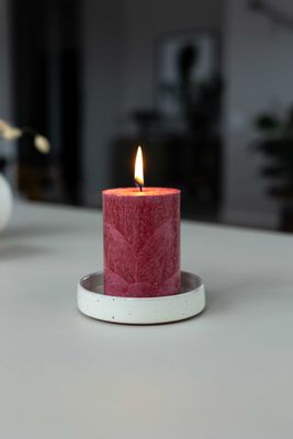 Shea Pillar Candle 6,7 x 10 cm “Red” in gift box
