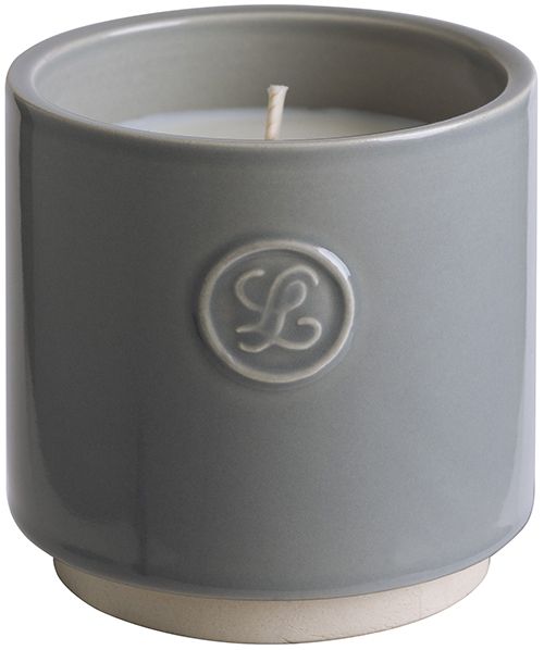 "ELLA" Scented candle in ceramic cup 7.9 x 7.9 cm - Grey in gift box
