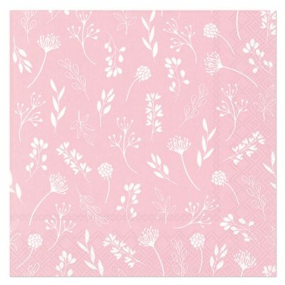Lunch napkins “Tilda Dusty Rosa-White" 33 x 33 cm 3-ply 20 pcs.