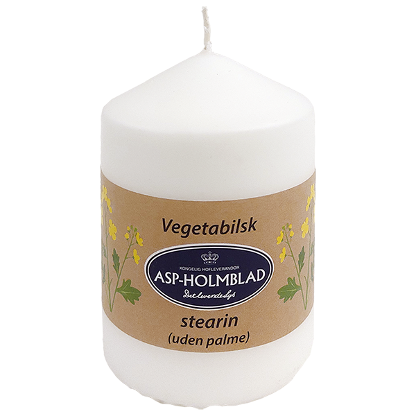 Pillar  candle 6.8 x 10 cm 100% Vegetable stearin (without palm wax) White