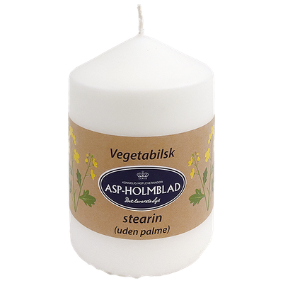 Pillar  candle 6.8 x 10 cm 100% Vegetable stearin (without palm wax) White