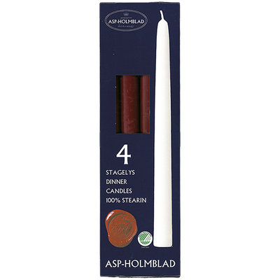 Taper Candles 2.1 x 25.5 cm 4 pcs. 100% Pure Stearin Wine Red