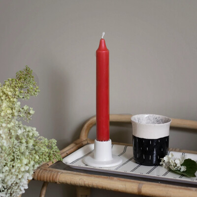 Crowntop candle No. 55 2,4 x 20 cm 8 stk. 100% pure stearin Red