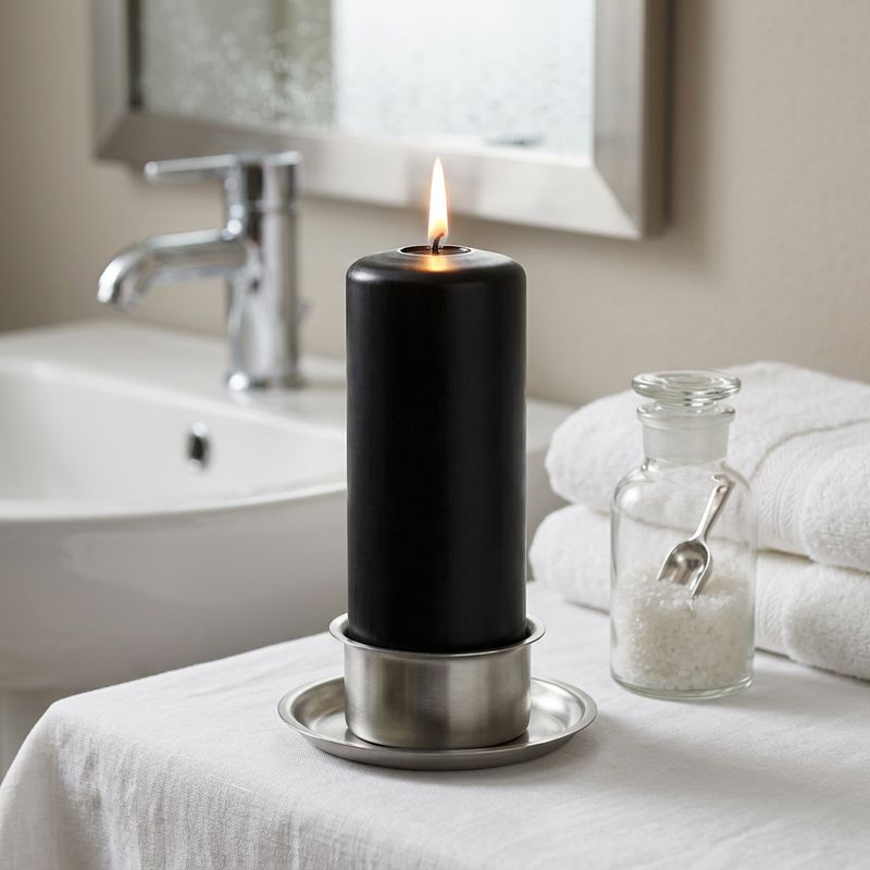Pillar candle 5,8 x 12 cm  - “Black"