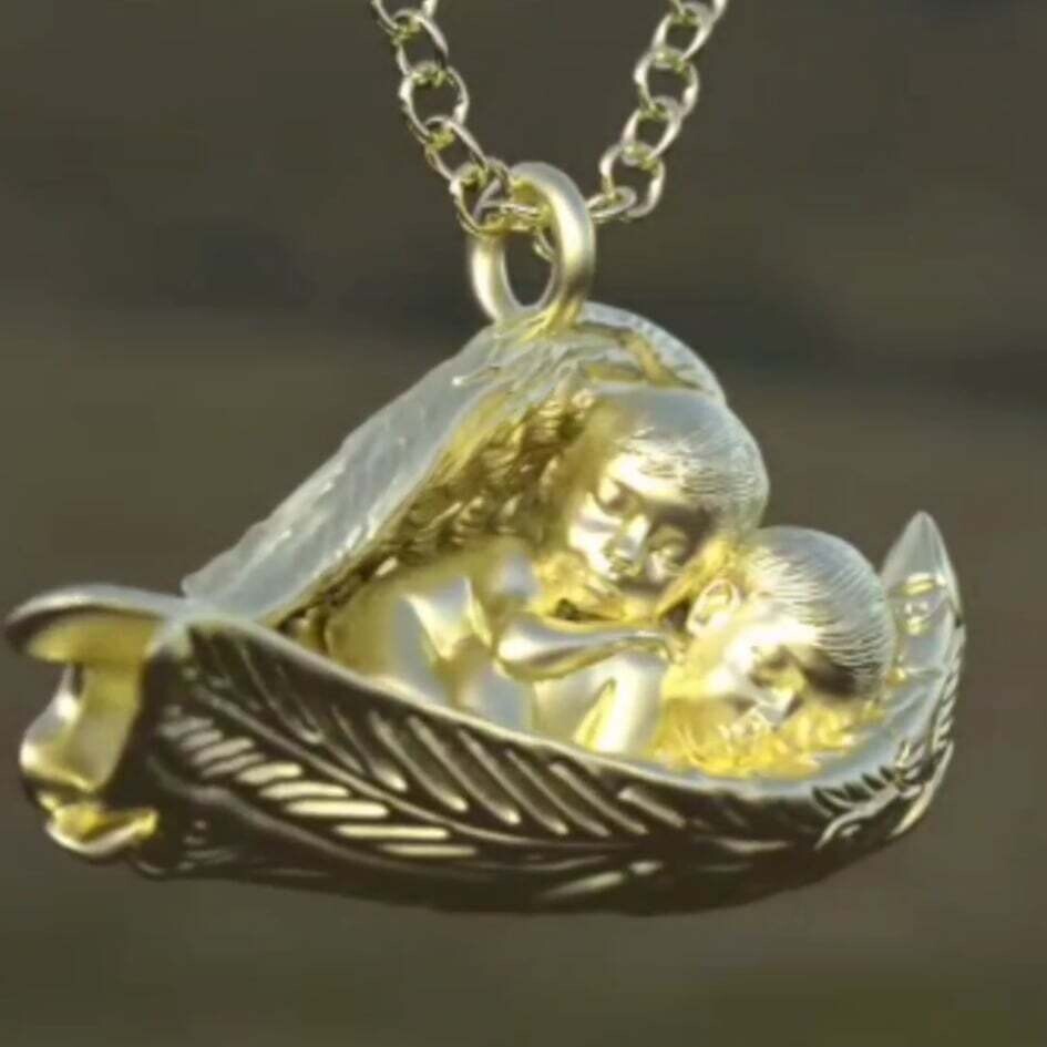 Twins sleeping in Angel wings