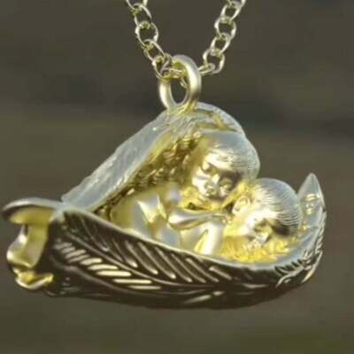 Twins sleeping in Angel wings