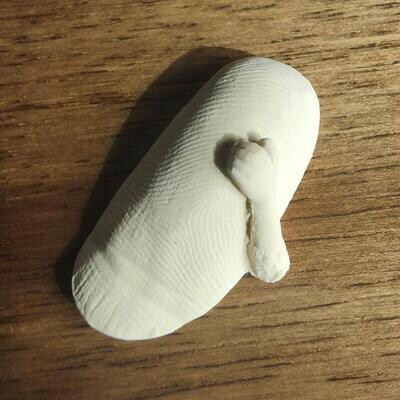 10 Week Gestation Baby Hand on Finger