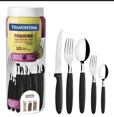 Jogo de talheres da Tramontina