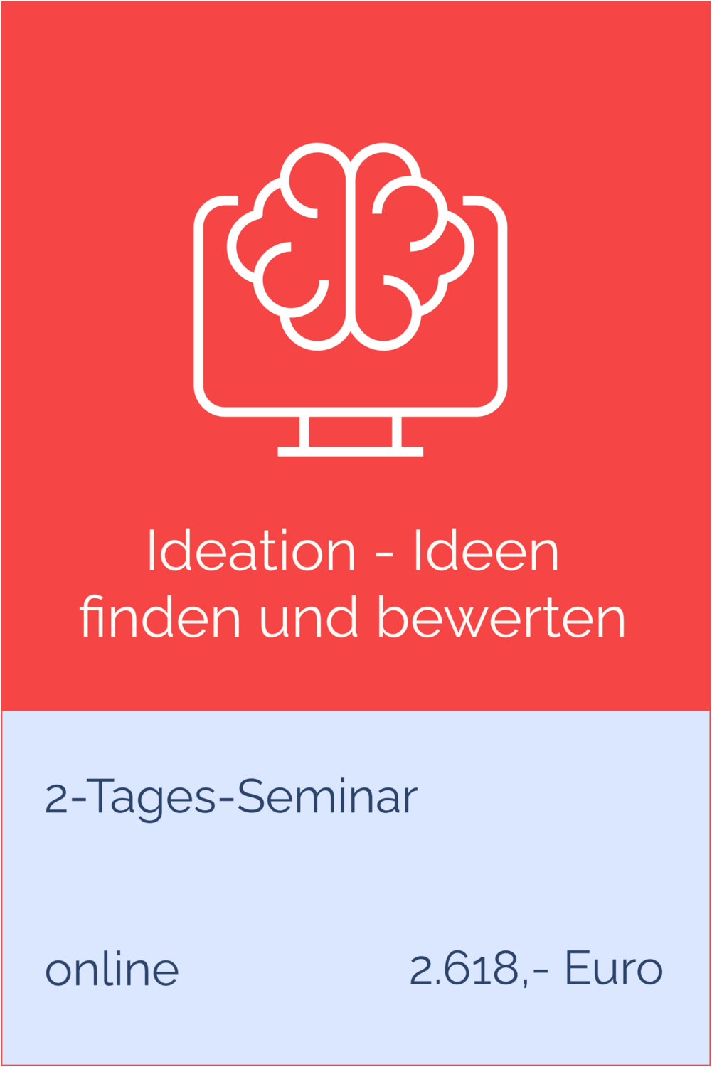 Ideation - Ideen finden und bewerten Online 2-Tages-Seminar