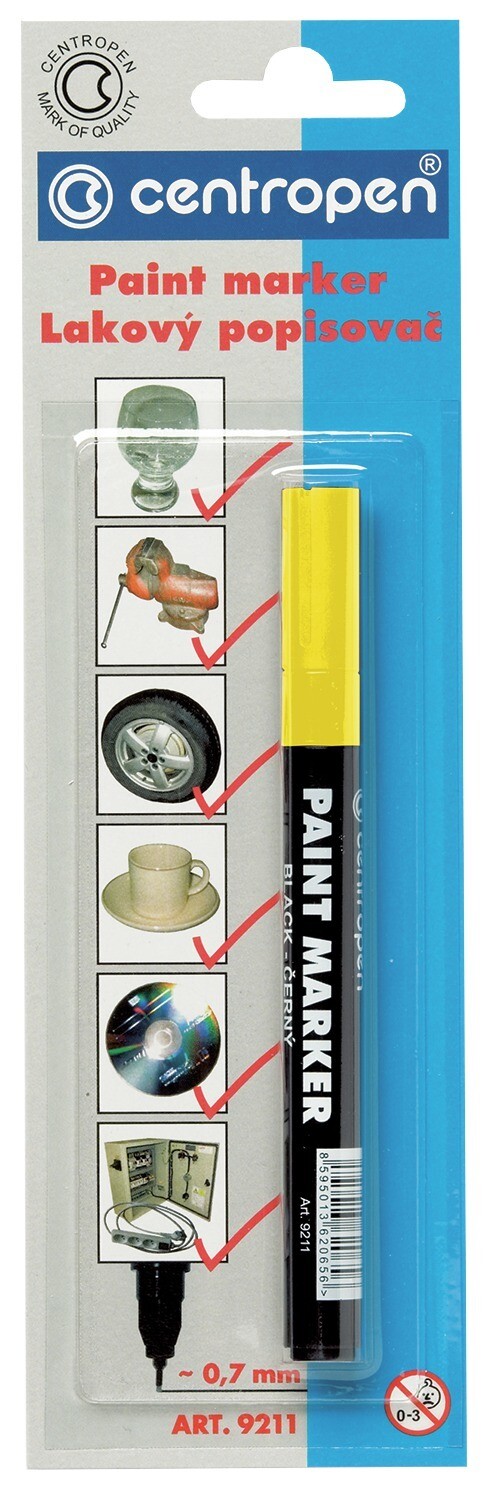 Blister Rotulador de Pintura Amarillo