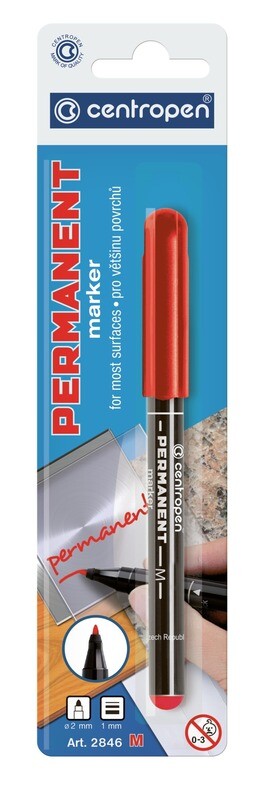 Blister Rotulador Permanente Rojo