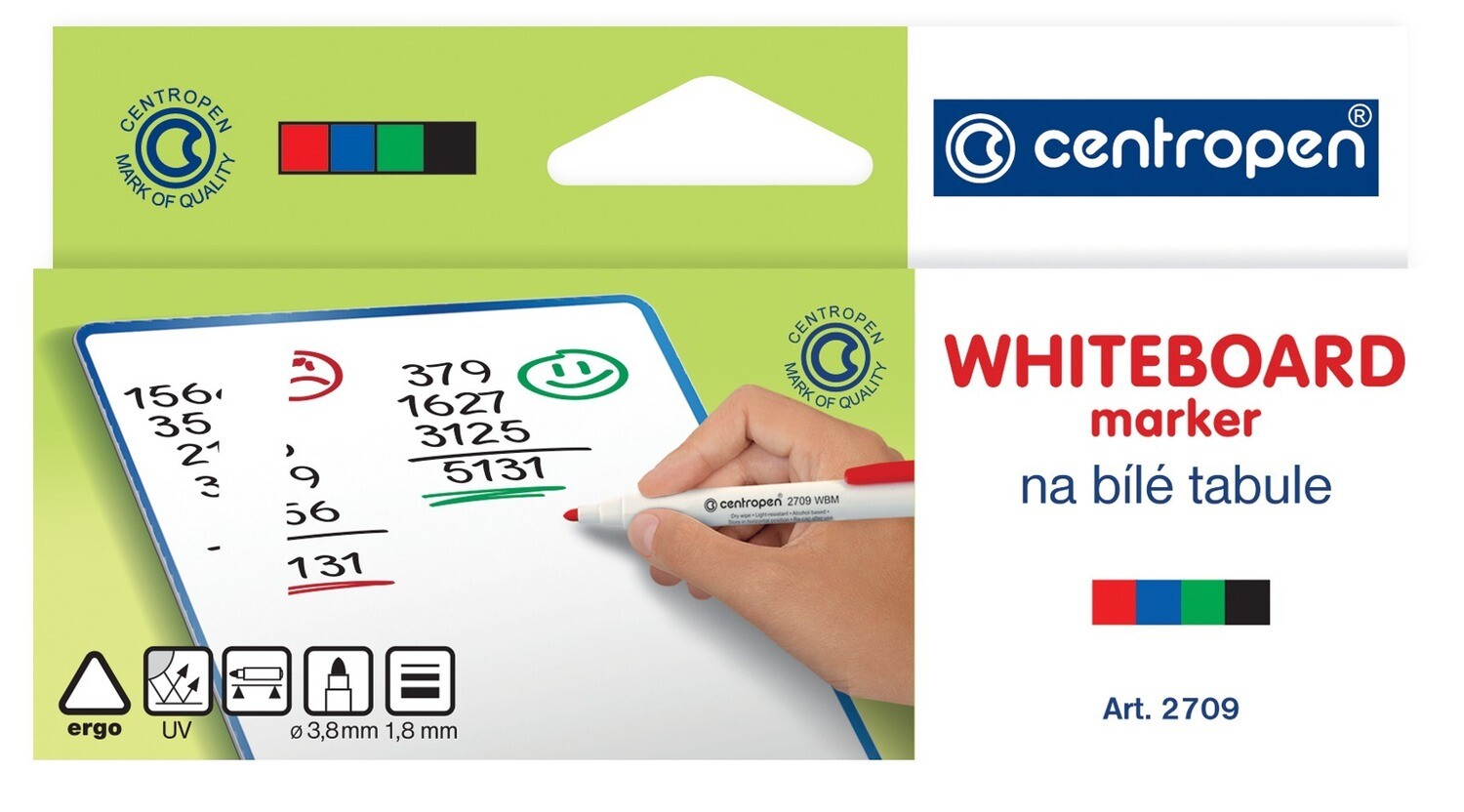 Caja Rotulador de Pizarra Blanca 4 Colores