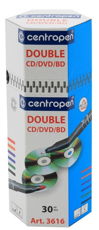 Expositor de 30 Rotuladores Permanentes Dobles CD/DVD/BD