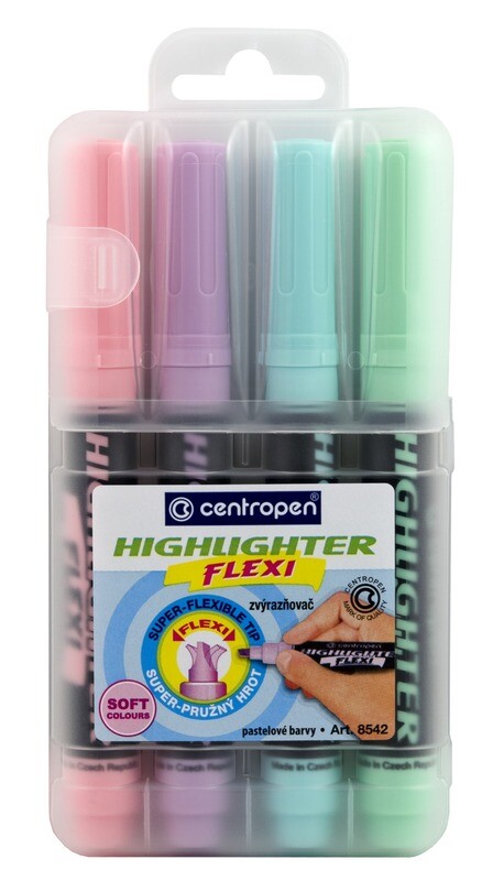 Marcador Flexi Soft Pack 4 Colores Mates