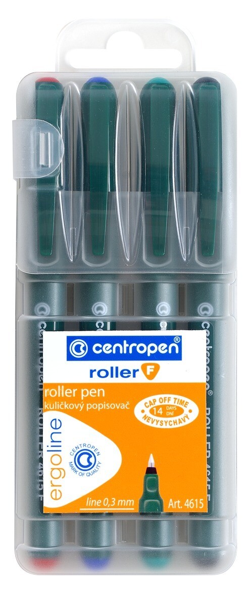 Roller Punta Ultra Fina Pack 4 Colores