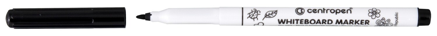 Rotulador de Pizarra Blanca Color Negro