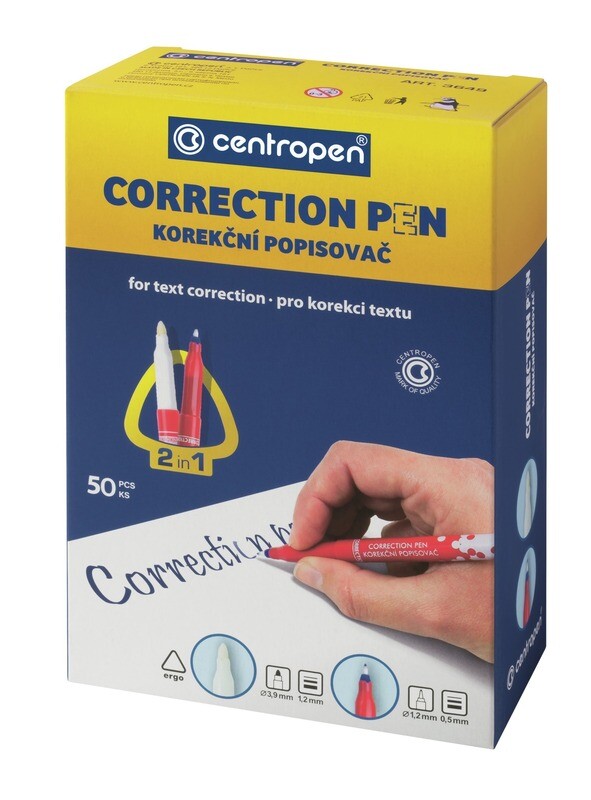 Rotulador Doble Corrector Tinta Plumas Caja 50