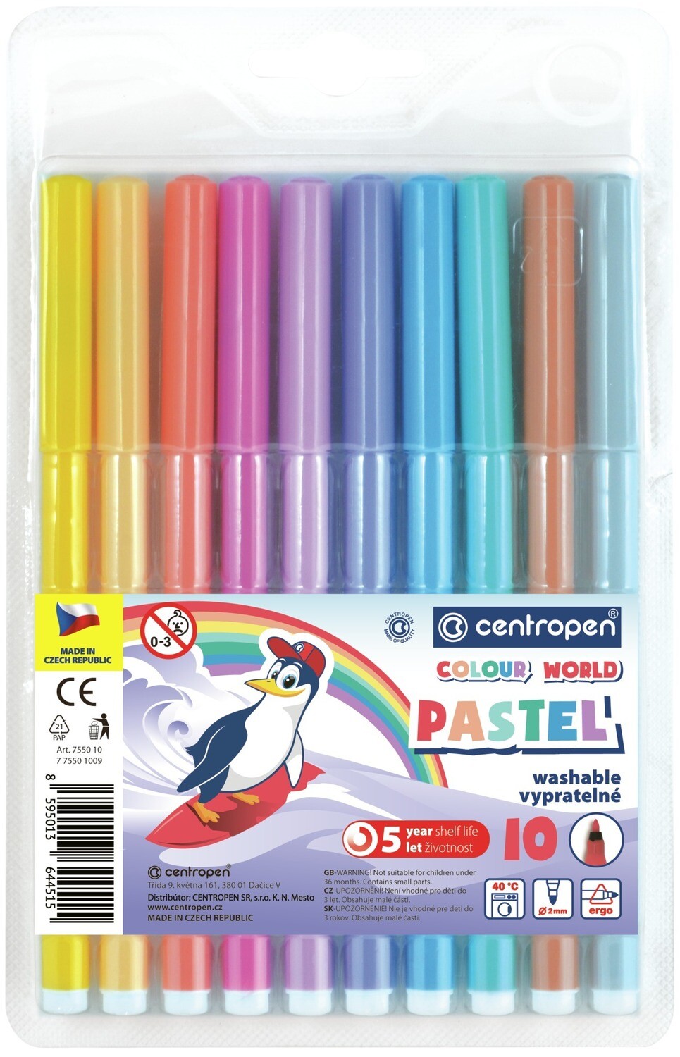 Rotuladores de Colores Pasteles - Set 10