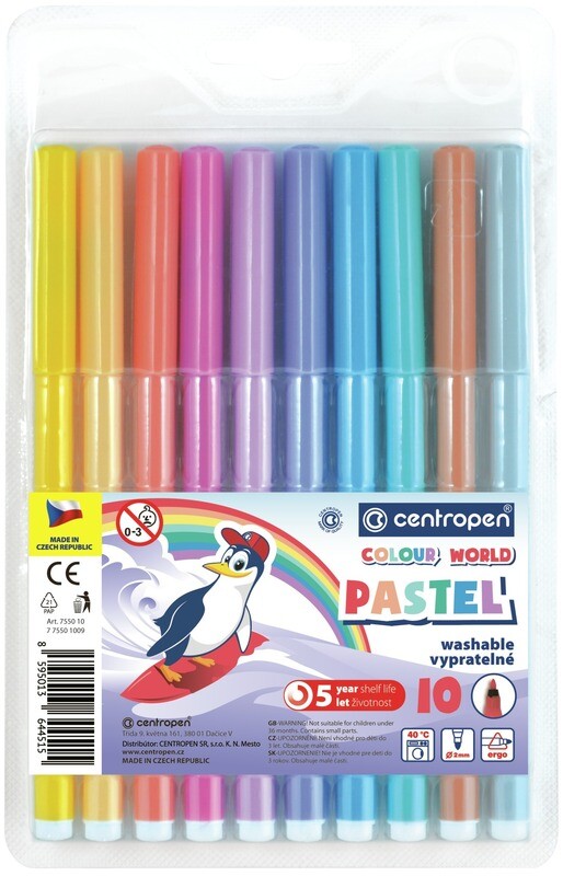 Rotuladores de Colores Pasteles - Set 10