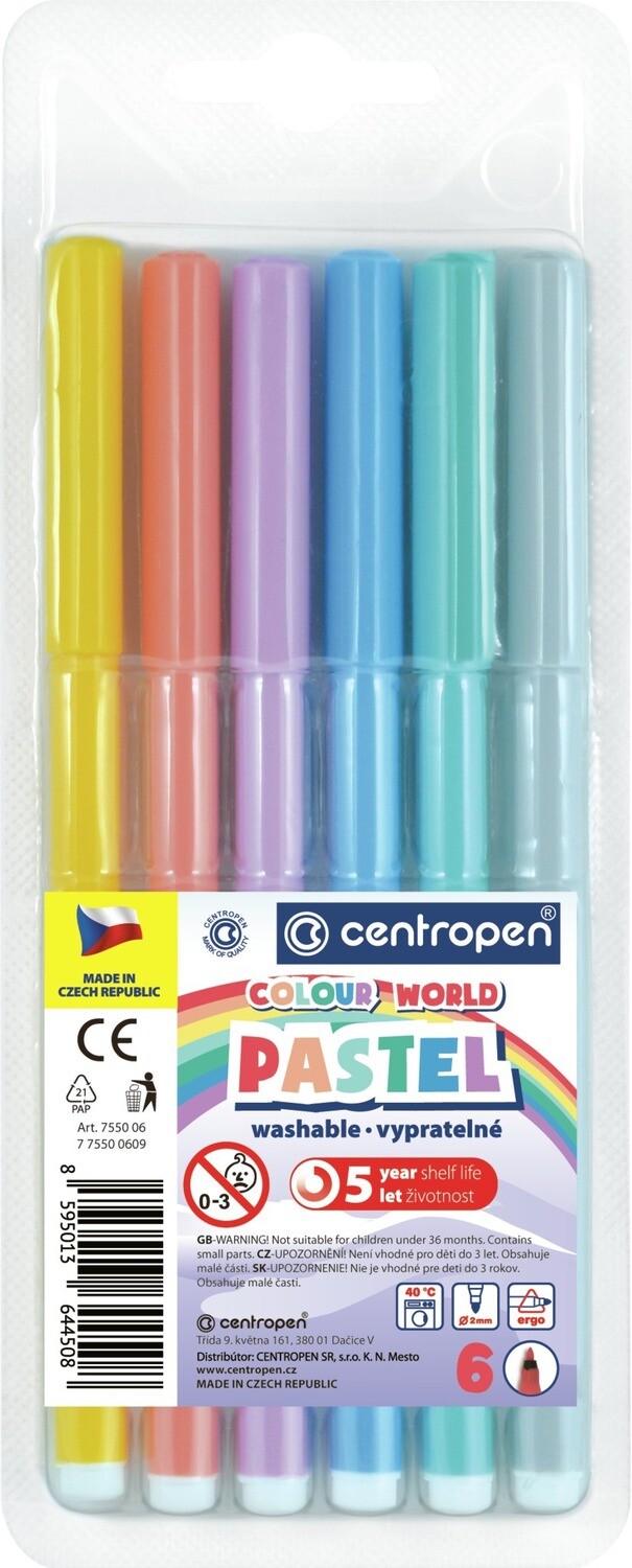 Rotuladores de Colores Pasteles - Set 6