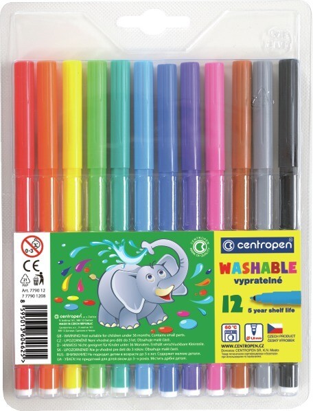 Rotuladores de Colores Lavables - Set 12