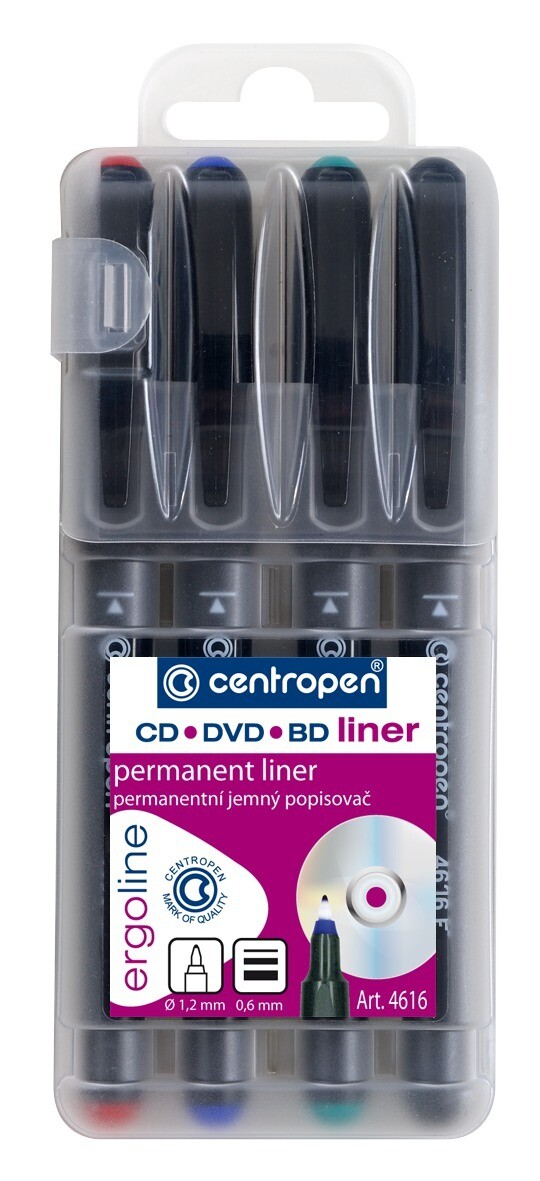 Rotulador Liner Permanente CD/DVD/BD Set 4 Colores