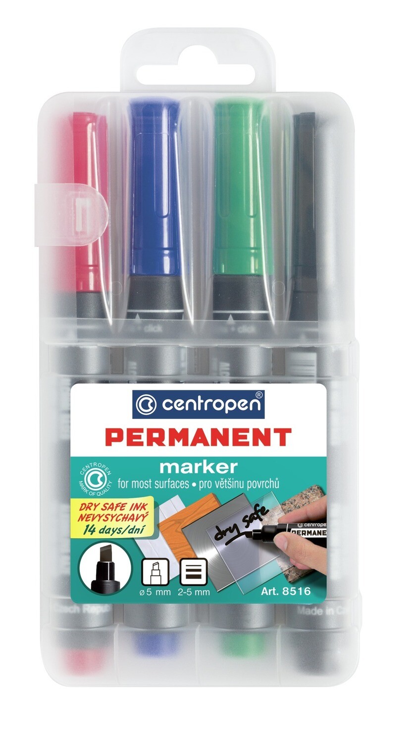 Rotulador Permanente Dry Safe Set 4 Colores
