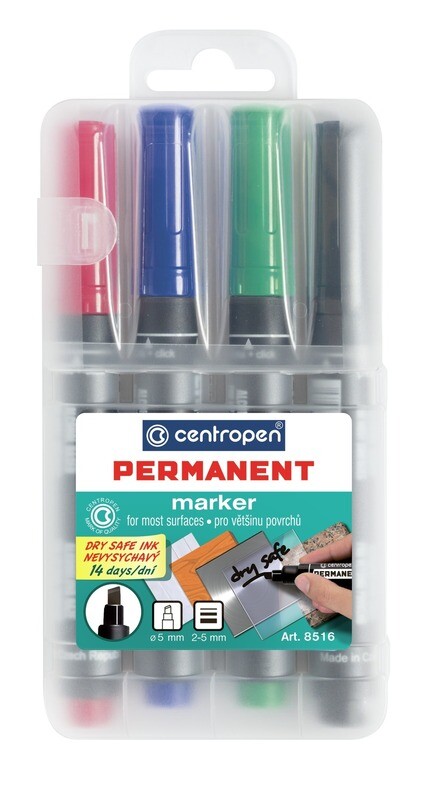 Rotulador Permanente Dry Safe Set 4 Colores