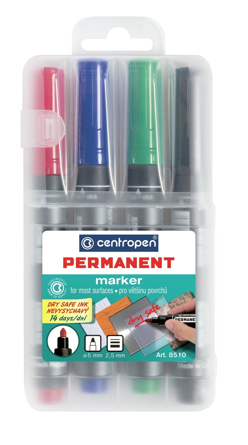 Rotulador Permanente Set 4 Colores