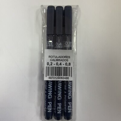 Pack Rotuladores Calibrados Snowman (0,2 y 0,4 y 0,8) mm