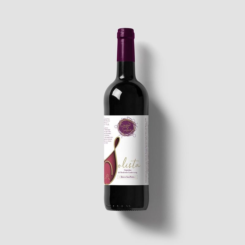 Cinque Quinti, SOLISTA 2023, DOC Grignolino del Monferrato Casalese