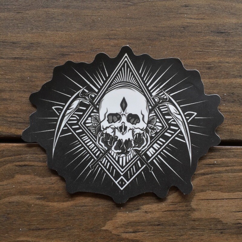 Goth - Calavera (STICKER)