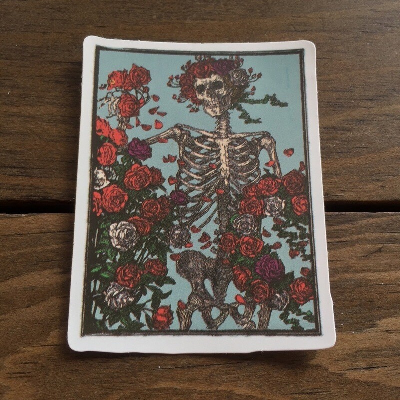 Grateful Dead - Skull &amp; Roses (STICKER)