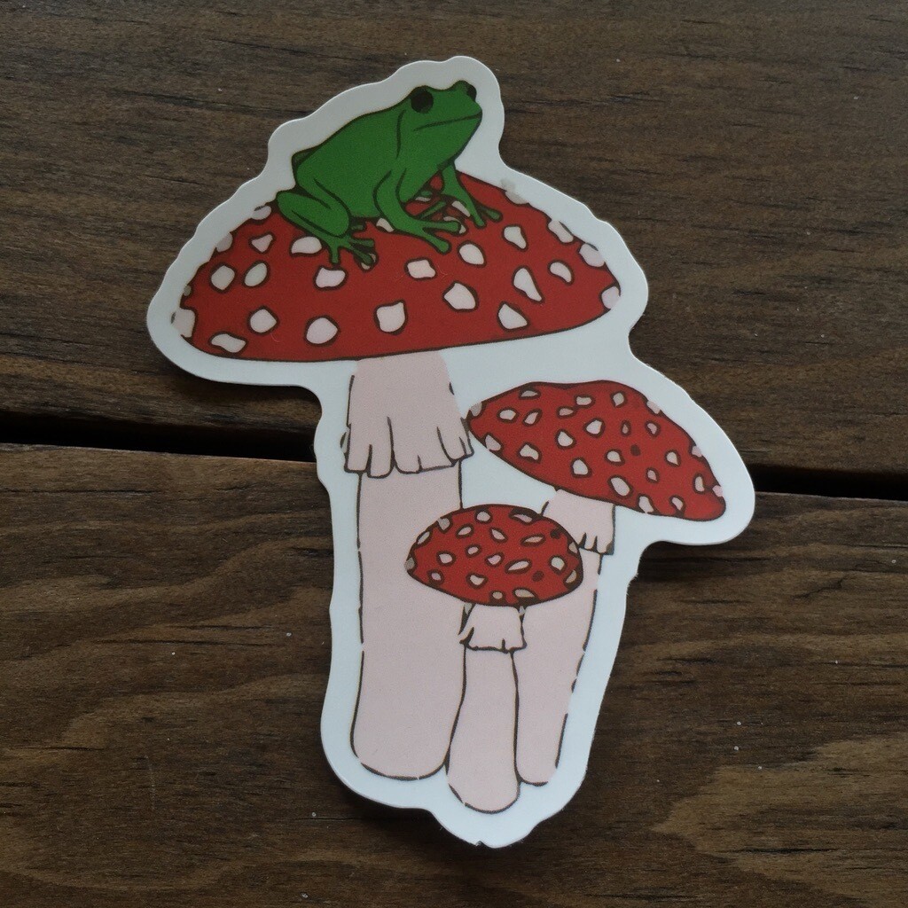 Hongo - Amanitas y Rana (STICKER)
