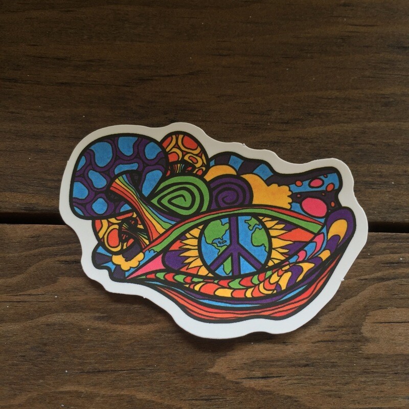 Ojo de Paz Psicodélico (STICKER)